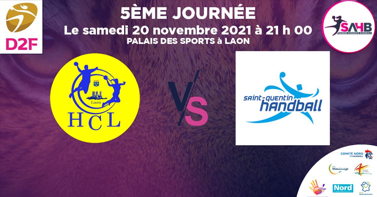 Nationale 3 féminine handball, LAON VS SAINT QUENTIN - PALAIS DES SPORTS à LAON à 21 h 00