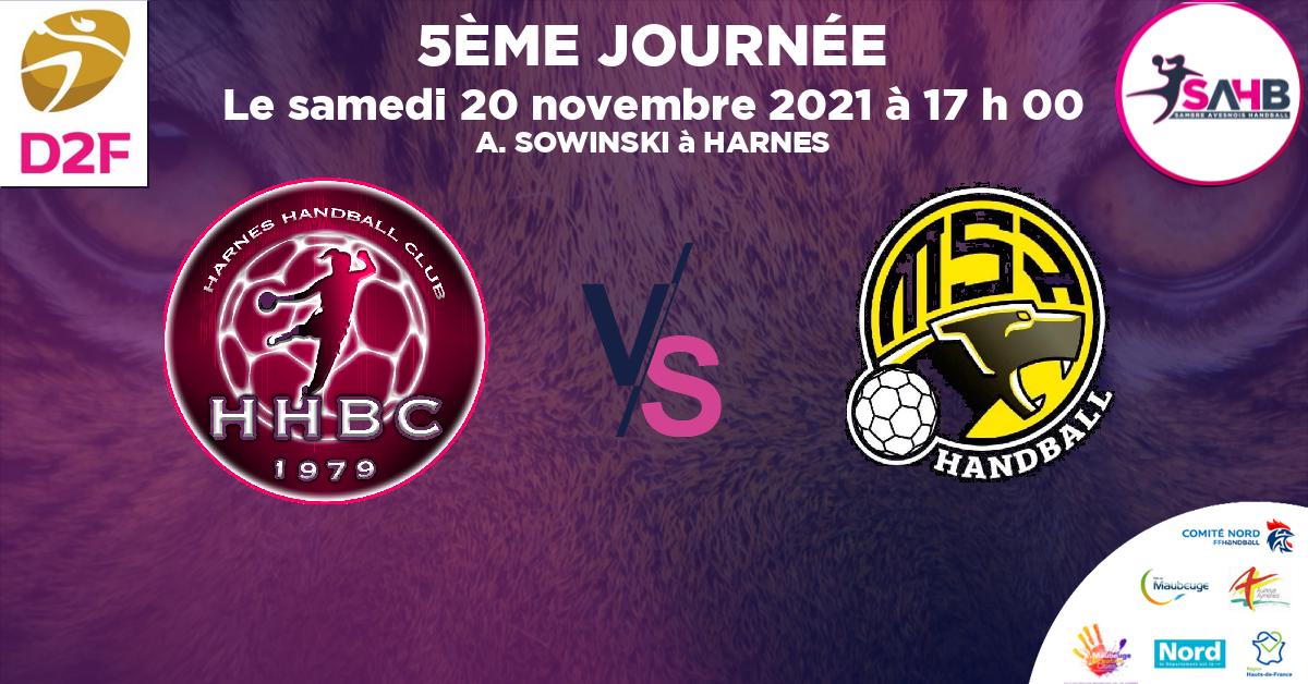 Nationale 3 féminine handball, HARNES VS MON'S'PORT - A. SOWINSKI à HARNES à 17 h 00