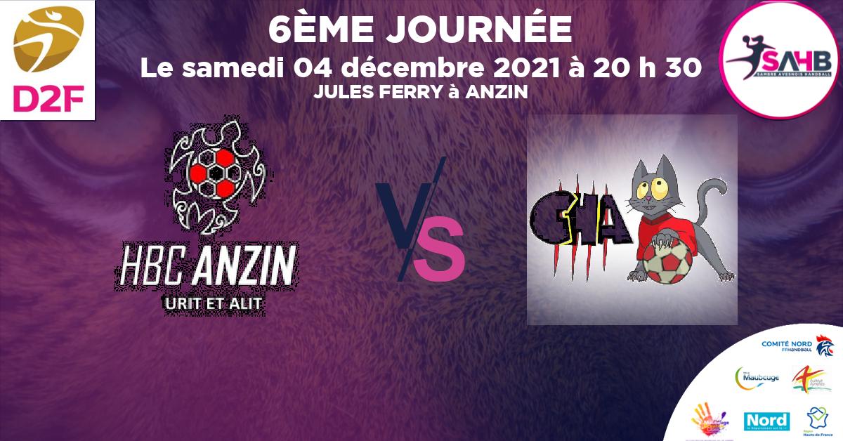 Nationale 3 féminine handball, ANZIN VS AUCHEL - JULES FERRY à ANZIN à 20 h 30