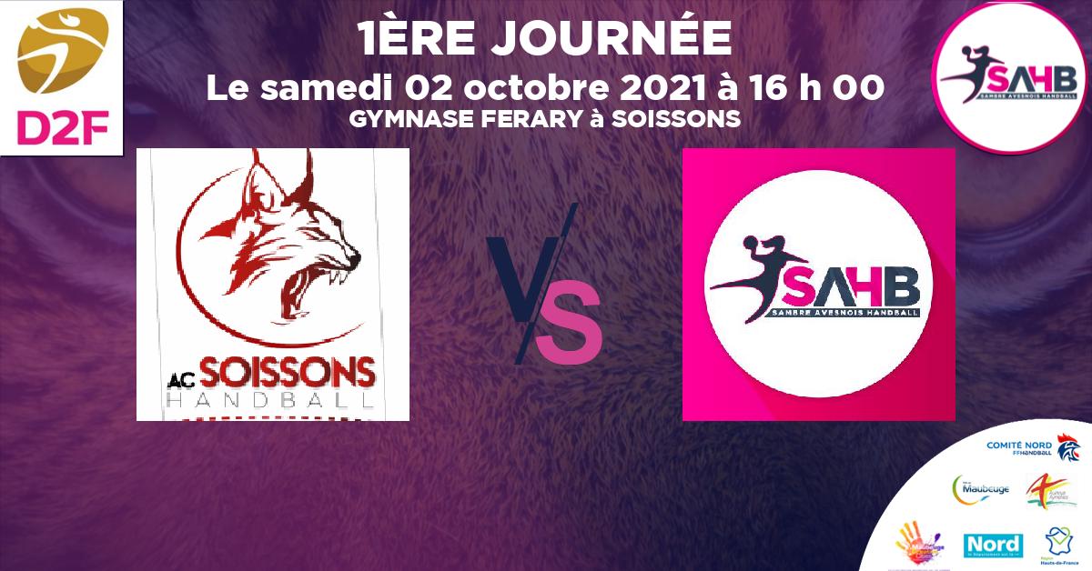 Moins de 18 ans Féminine - Région handball, SOISSONS VS SAMBRE AVESNOIS - GYMNASE FERARY à SOISSONS à 16 h 00