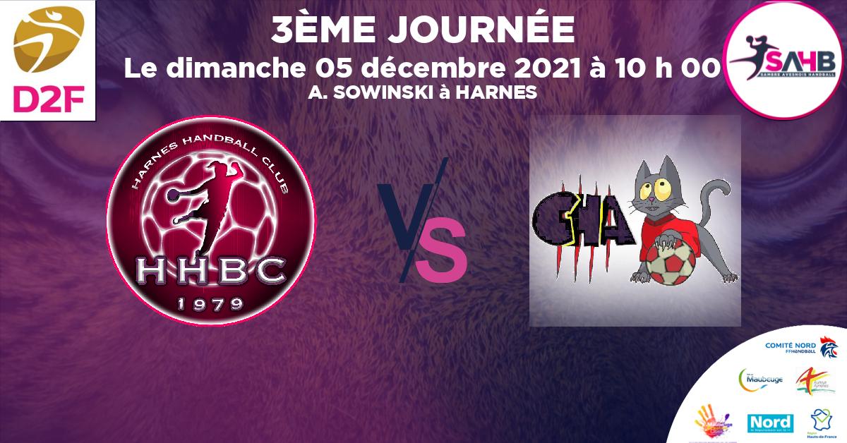 Moins de 18 ans Féminine - Région handball, HARNES VS AUCHEL - A. SOWINSKI à HARNES à 10 h 00