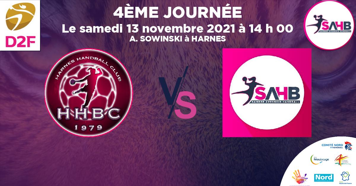 Moins de 18 ans Féminine - Région handball, HARNES VS SAMBRE AVESNOIS - A. SOWINSKI à HARNES à 14 h 00