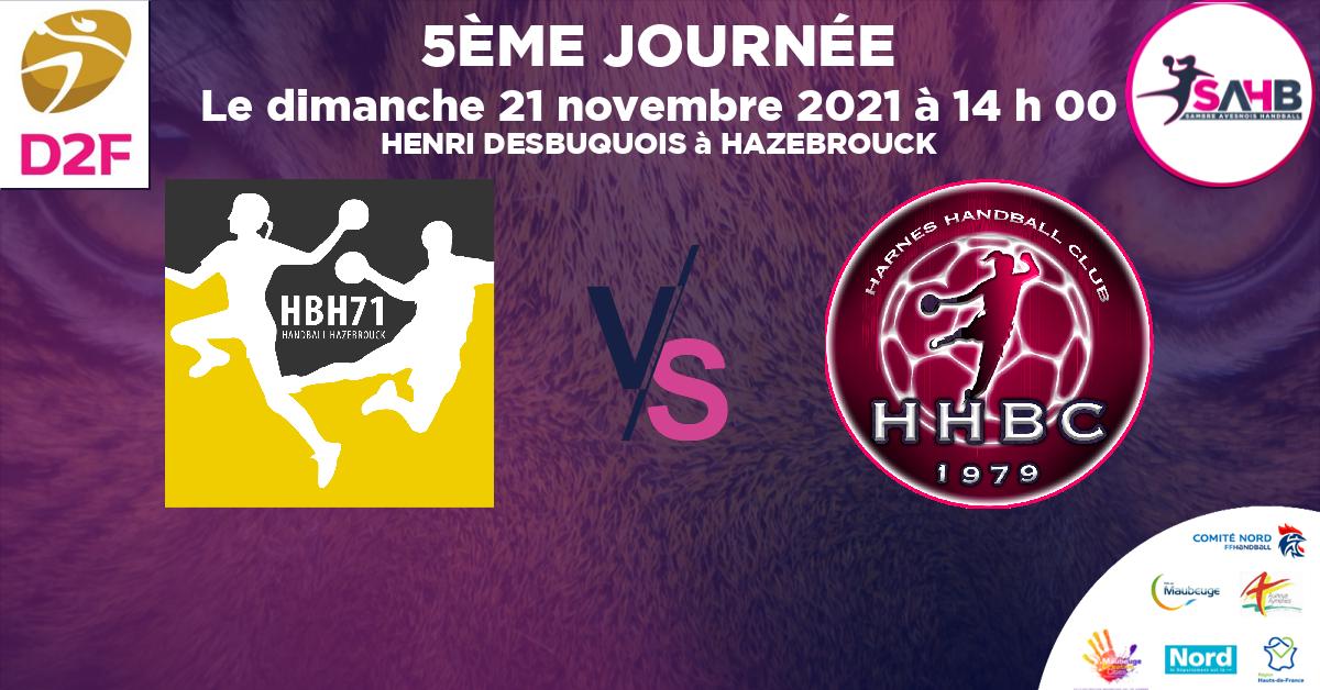 Moins de 18 ans Féminine - Région handball, HAZEBROUCK 71 VS HARNES - HENRI DESBUQUOIS à HAZEBROUCK à 14 h 00