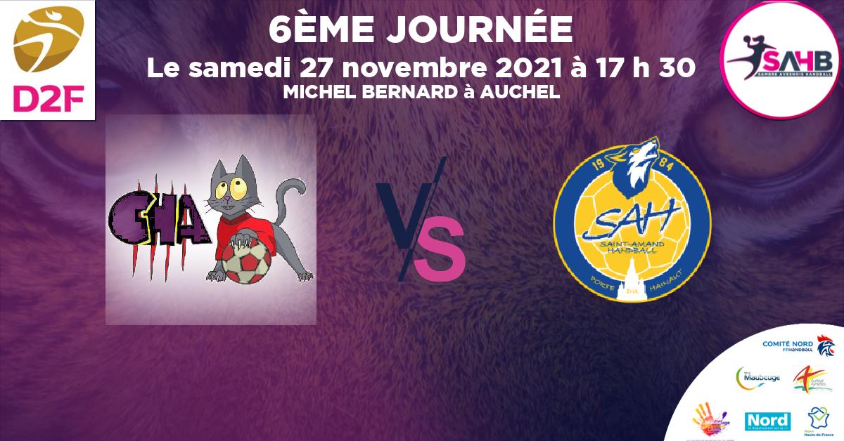 Moins de 18 ans Féminine - Région handball, AUCHEL VS ST AMAND LES EAUX - MICHEL BERNARD à AUCHEL à 17 h 30