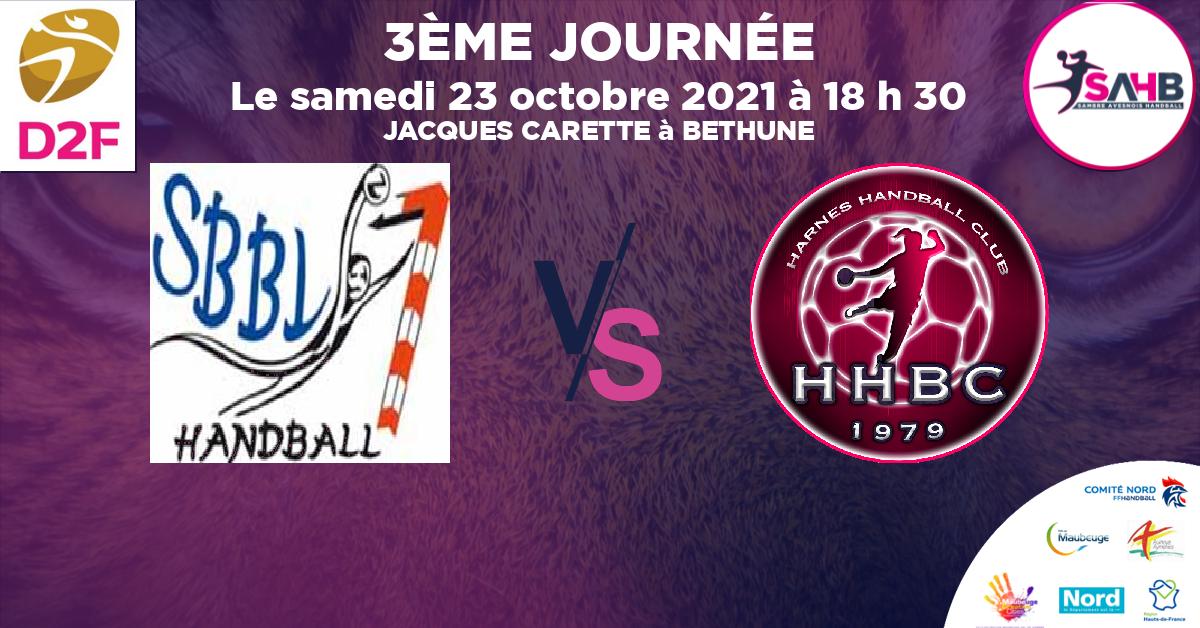 Moins de 15 ans Féminine - Région handball, BRUAY LA BUISSIERE VS HARNES - JACQUES CARETTE à BETHUNE à 18 h 30