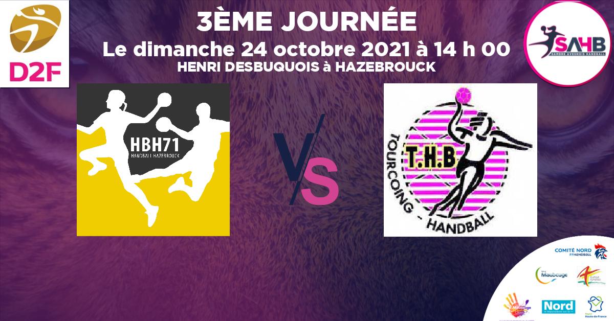 Moins de 15 ans Féminine - Région handball, HAZEBROUCK 71 VS TOURCOING - HENRI DESBUQUOIS à HAZEBROUCK à 14 h 00