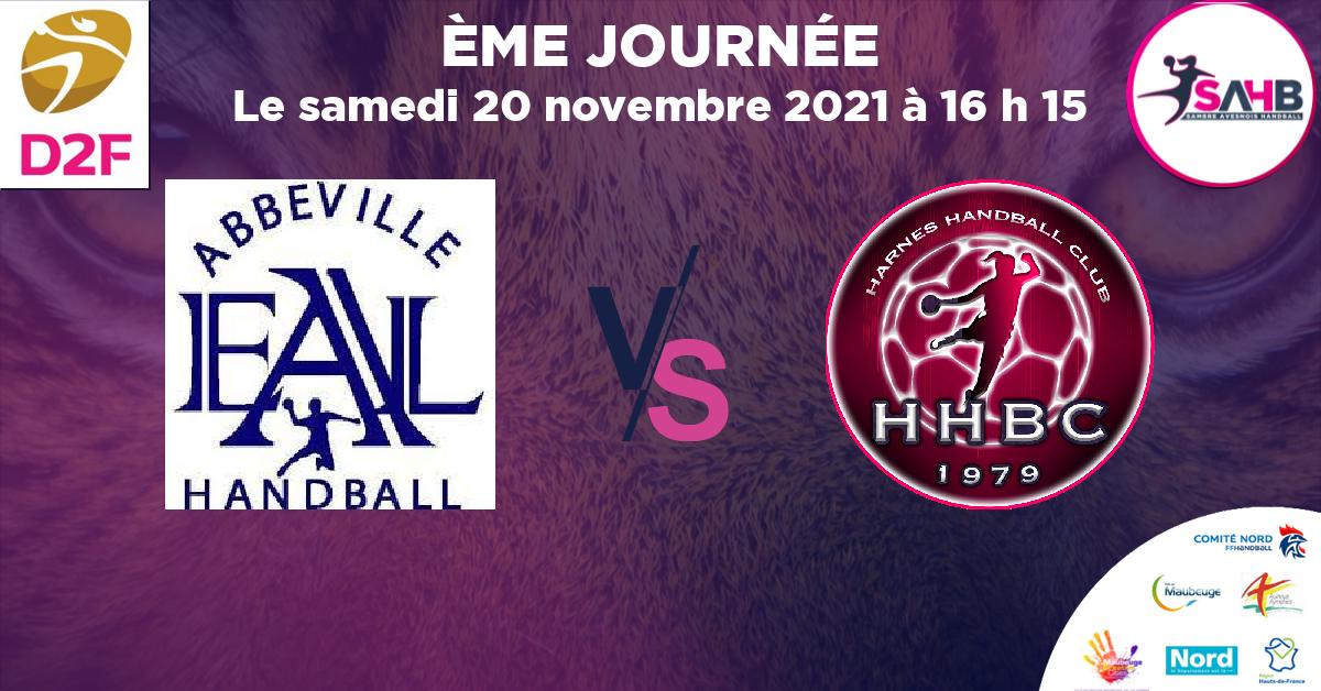 Moins de 15 ans Féminine - Région handball, ABBEVILLE VS HARNES -  à 16 h 15