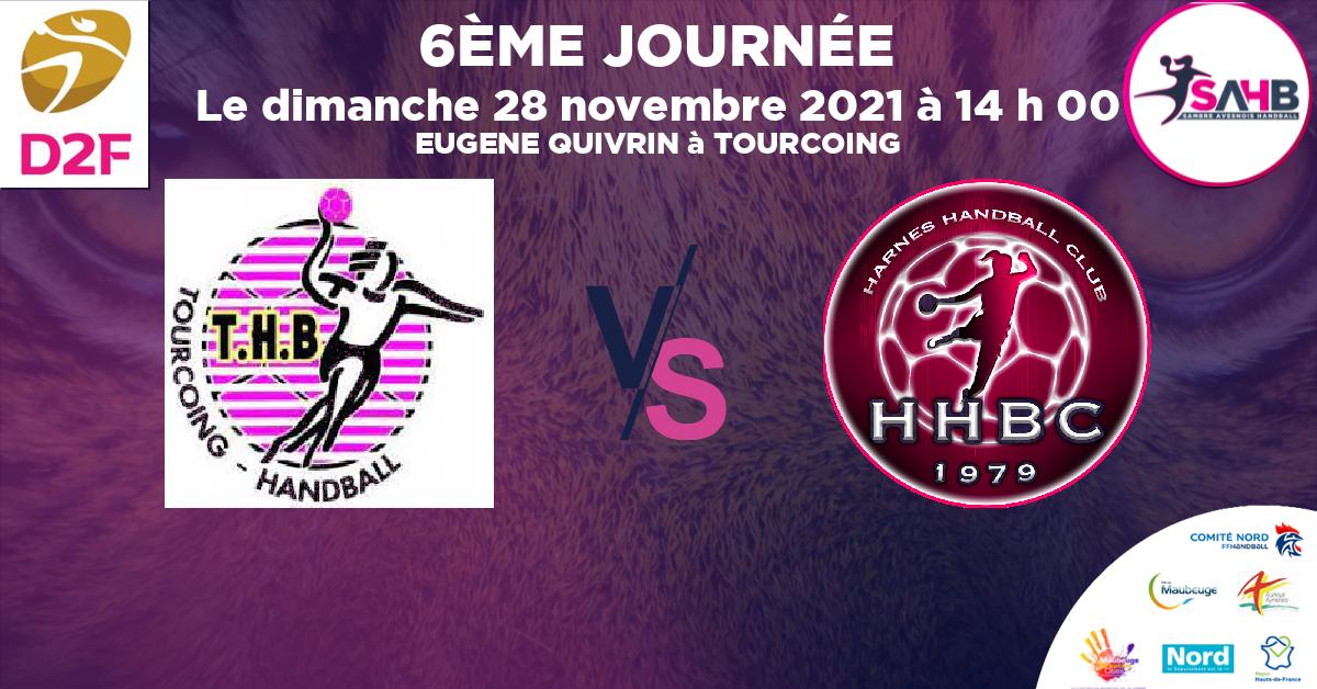 Moins de 15 ans Féminine - Région handball, TOURCOING  VS HARNES - EUGENE QUIVRIN à TOURCOING à 14 h 00