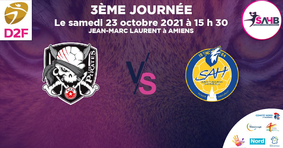 Moins de 15 ans Féminine - Région handball, AMIENS PICARDIE VS ST AMAND LES EAUX - JEAN-MARC LAURENT à AMIENS à 15 h 30