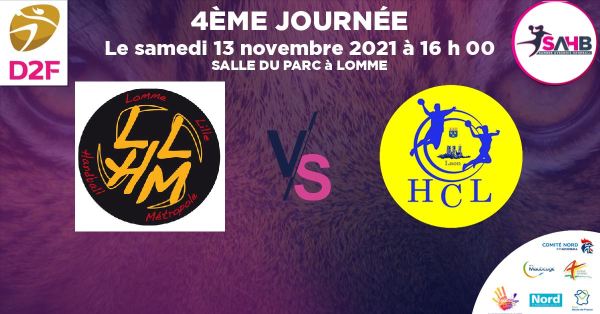 Moins de 15 ans Féminine - Région handball, LOMME VS LAON - SALLE DU PARC à LOMME à 16 h 00