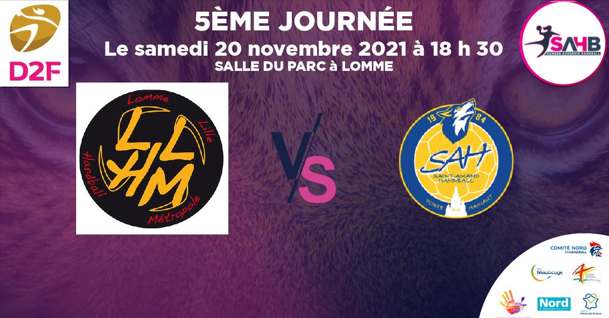 Moins de 15 ans Féminine - Région handball, LOMME VS ST AMAND LES EAUX - SALLE DU PARC à LOMME à 18 h 30