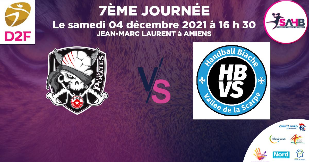 Moins de 15 ans Féminine - Région handball, AMIENS PICARDIE VS BIACHE VALLEE SCARPE - JEAN-MARC LAURENT à AMIENS à 16 h 30