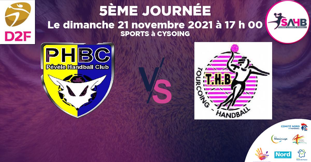 Nationale 3 féminine handball, VILLENEUVE D'ASCQ - PEVELE VS TOURCOING - SPORTS à CYSOING à 17 h 00