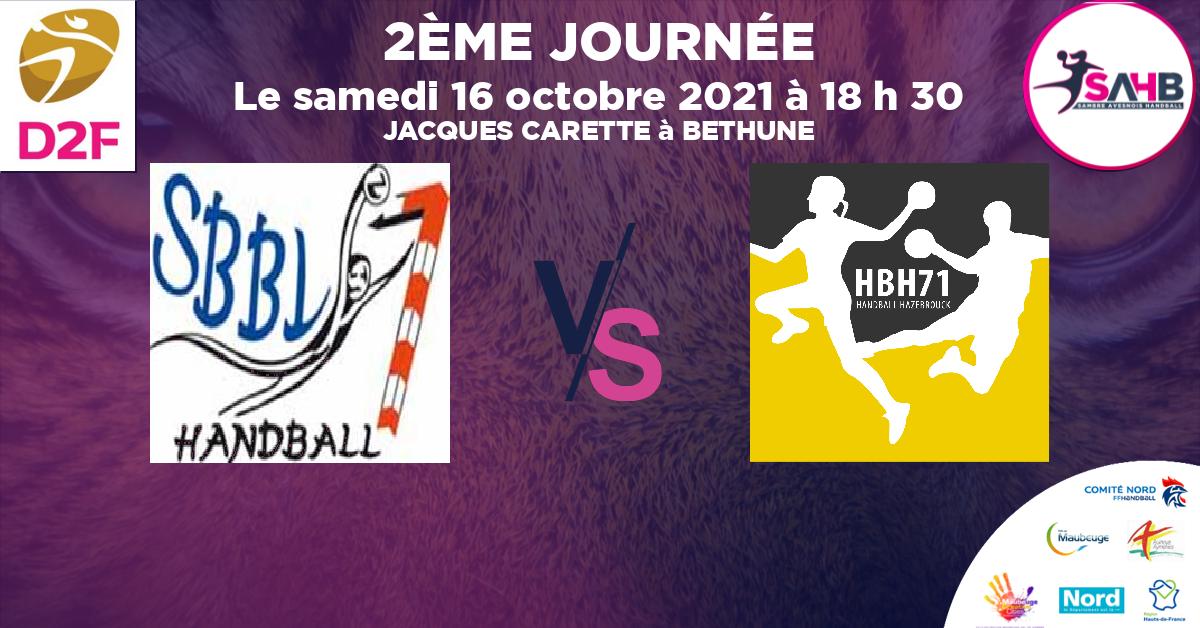 Moins de 18 ans Féminine - Région handball, BRUAY LA BUISSIERE VS HAZEBROUCK 71 - JACQUES CARETTE à BETHUNE à 18 h 30