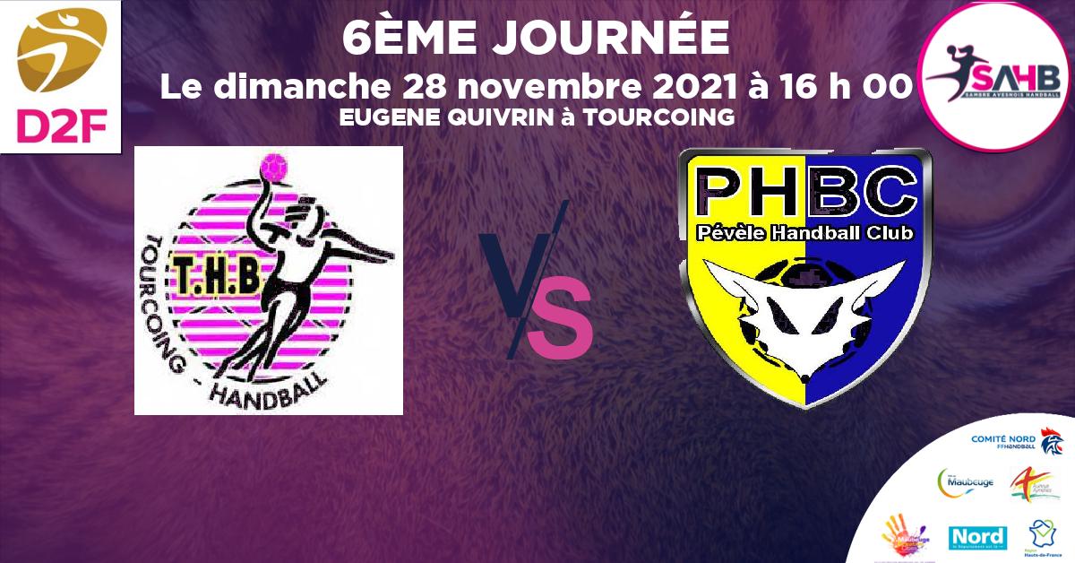 Moins de 18 ans Féminine - Région handball, TOURCOING  VS VILLENEUVE D'ASCQ - PEVELE - EUGENE QUIVRIN à TOURCOING à 16 h 00