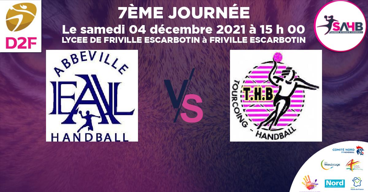 Moins de 15 ans Féminine - Région handball, FEUQUIERES ST BLIMONT - ABBEVILLE VS TOURCOING - LYCEE DE FRIVILLE ESCARBOTIN à FRIVILLE ESCARBOTIN à 15 h 00