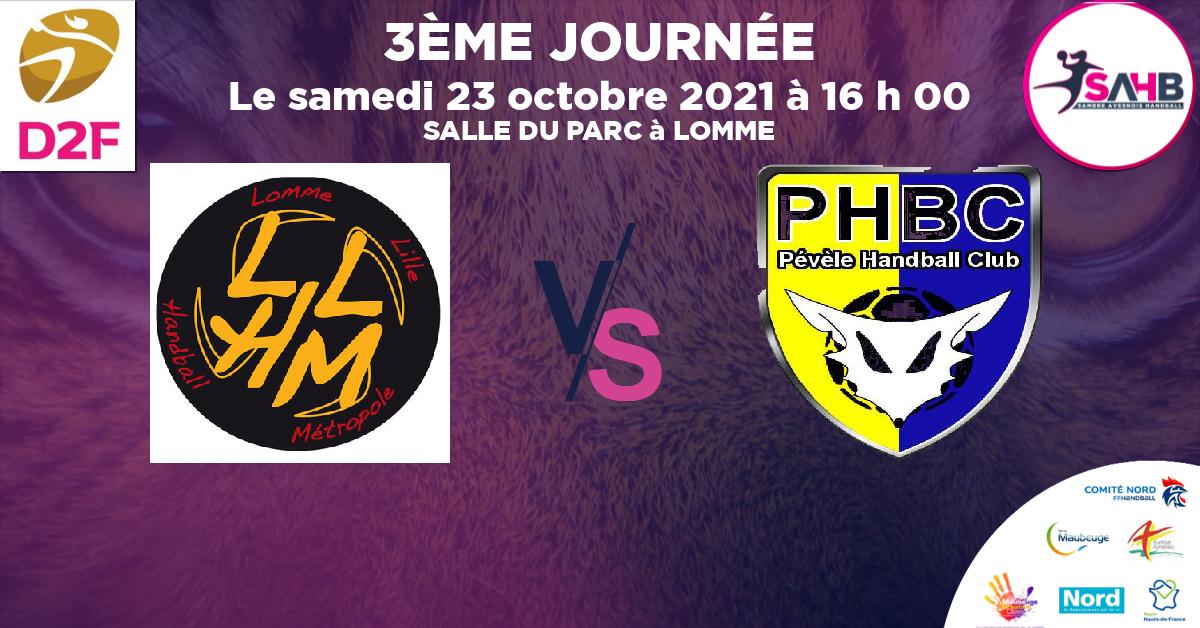 Moins de 15 ans Féminine - Région handball, LOMME VS VILLENEUVE D'ASCQ - PEVELE - SALLE DU PARC à LOMME à 16 h 00