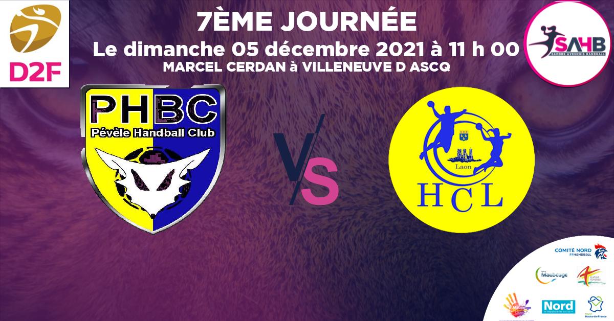 Moins de 15 ans Féminine - Région handball, VILLENEUVE D'ASCQ - PEVELE VS LAON - MARCEL CERDAN à VILLENEUVE D ASCQ à 11 h 00