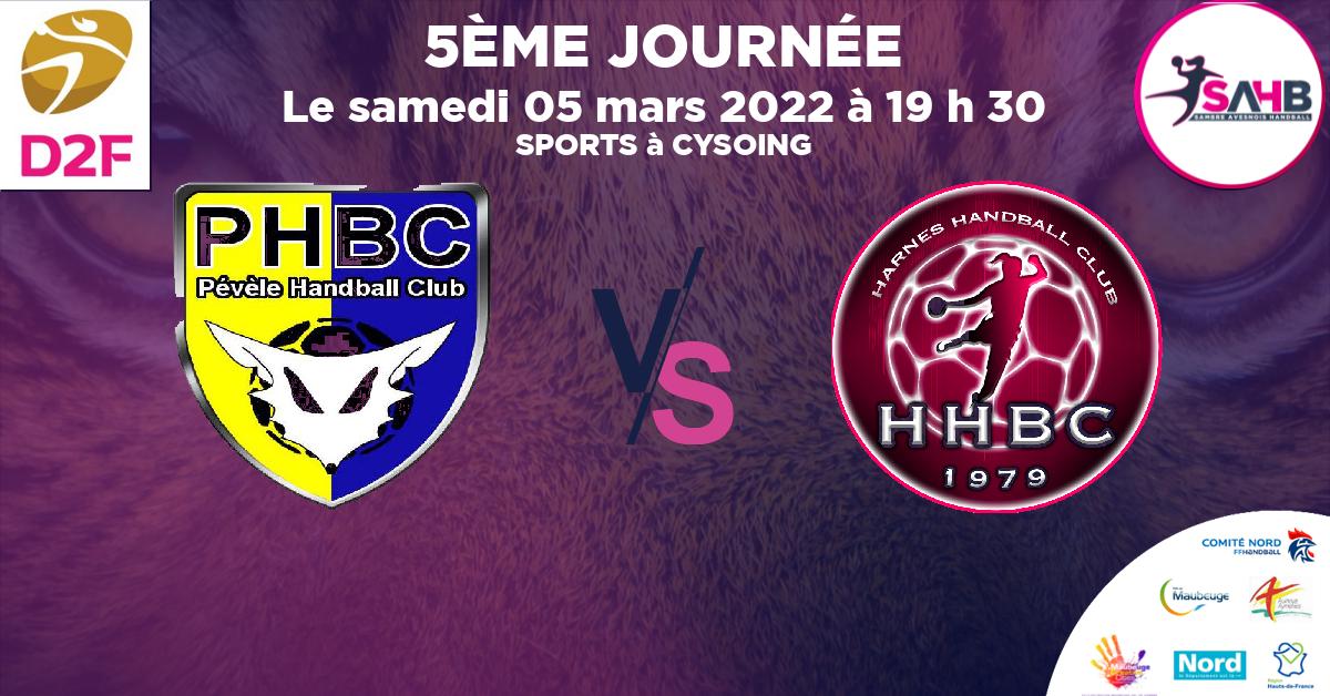 Nationale 3 féminine handball, VILLENEUVE D'ASCQ - PEVELE VS HARNES - SPORTS à CYSOING à 19 h 30