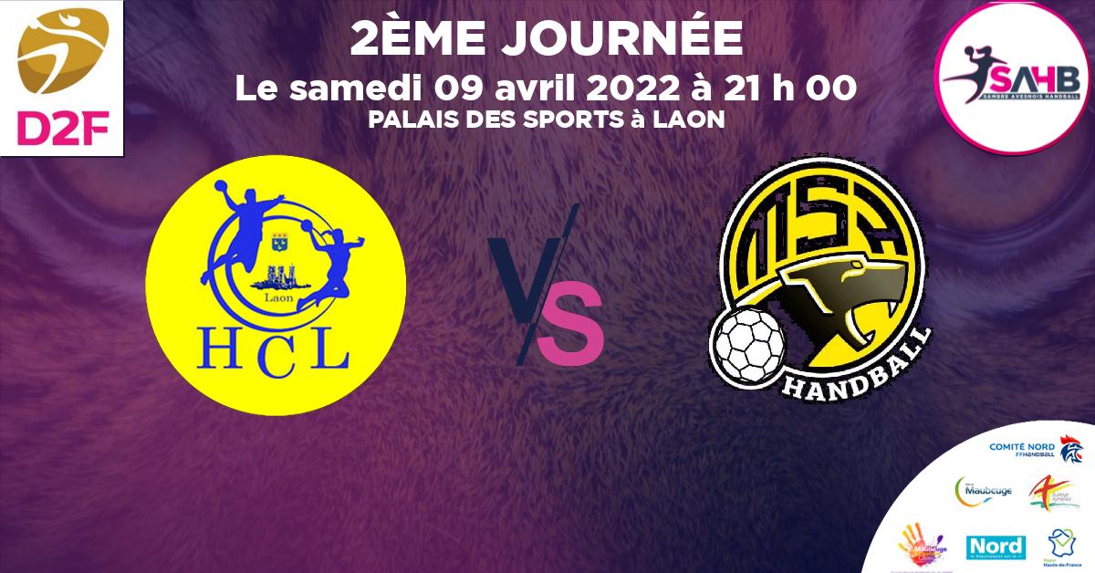 Nationale 3 féminine handball, LAON VS MON'S'PORT - PALAIS DES SPORTS à LAON à 21 h 00