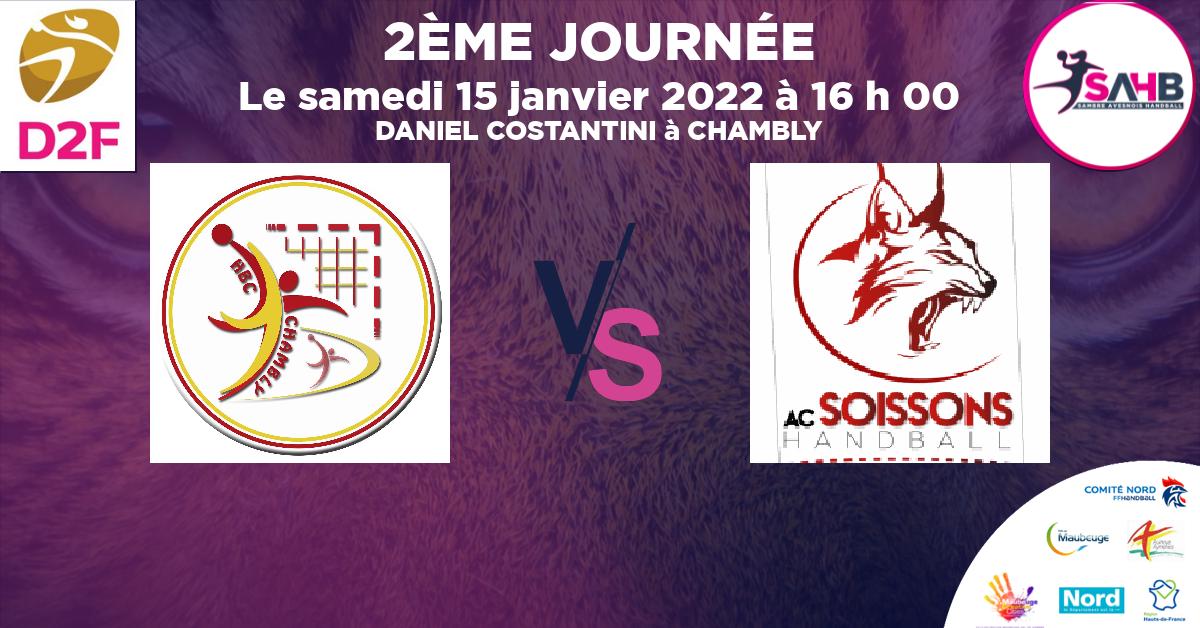 Moins de 18 ans Féminine - Région handball, CHAMBLY  VS SOISSONS - DANIEL COSTANTINI à CHAMBLY à 16 h 00