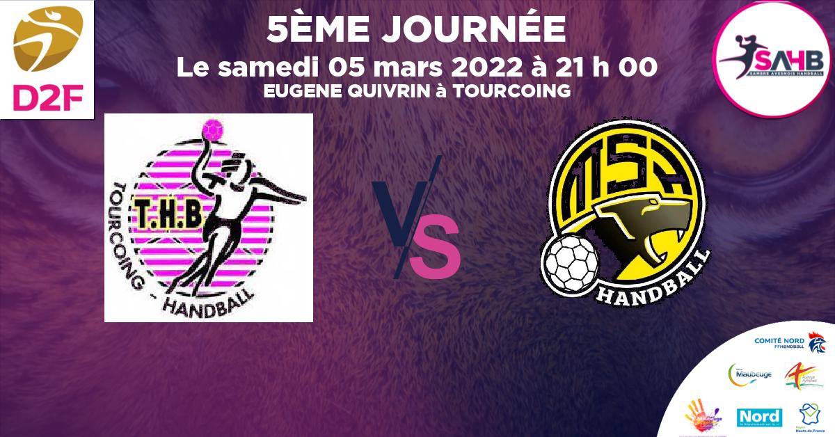Nationale 3 féminine handball, TOURCOING VS MON'S'PORT - EUGENE QUIVRIN à TOURCOING à 21 h 00