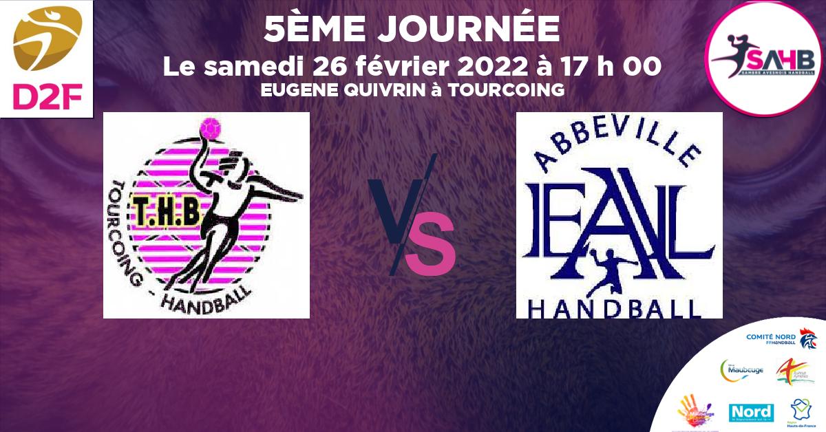 Moins de 15 ans Féminine - Région handball, TOURCOING VS FEUQUIERES ST BLIMONT - ABBEVILLE - EUGENE QUIVRIN à TOURCOING à 17 h 00