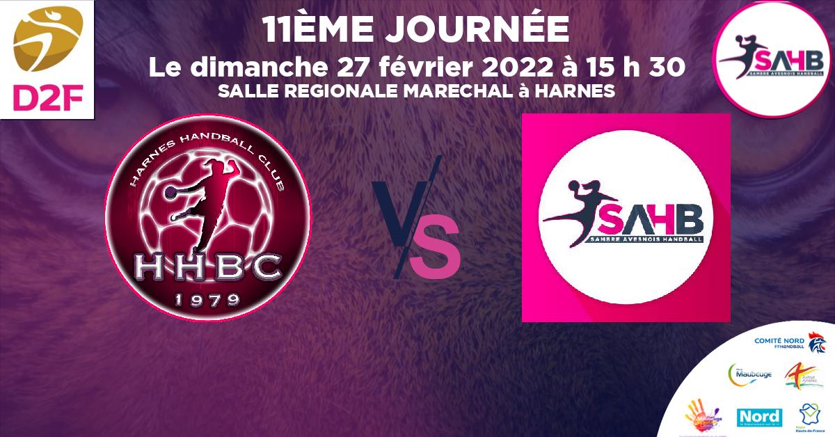 Moins de 18 ans Féminine - Région handball, HARNES VS SAMBRE AVESNOIS - SALLE REGIONALE MARECHAL à HARNES à 15 h 30