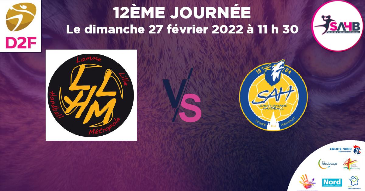 Moins de 15 ans Féminine - Région handball, LOMME VS ST AMAND LES EAUX - à 11 h 30