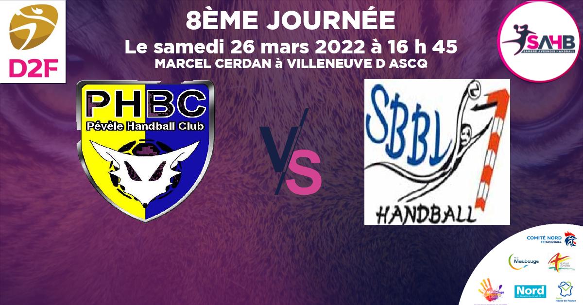 Moins de 15 ans Féminine - Région handball, VILLENEUVE D'ASCQ - PEVELE VS BRUAY LA BUISSIERE - MARCEL CERDAN à VILLENEUVE D ASCQ à 16 h 45