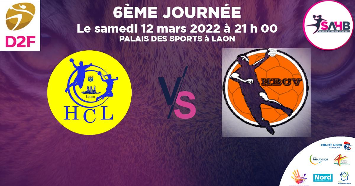 Nationale 3 féminine handball, LAON VS VILLERS SAINT PAUL - PALAIS DES SPORTS à LAON à 21 h 00