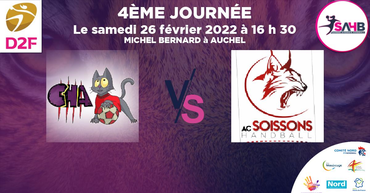 Moins de 18 ans Féminine - Région handball, AUCHEL VS SOISSONS - MICHEL BERNARD à AUCHEL à 16 h 30