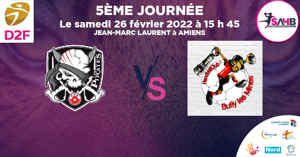 Moins de 15 ans Féminine - Région handball, AMIENS PICARDIE VS BULLY LES MINES - JEAN-MARC LAURENT à AMIENS à 15 h 45