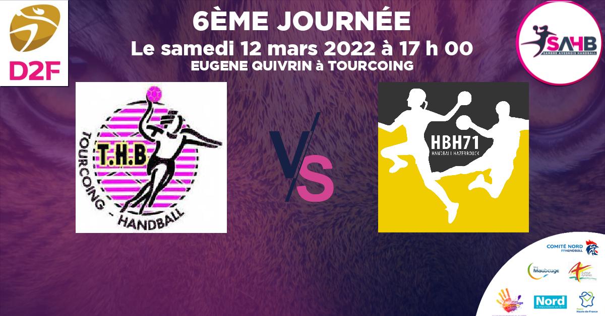 Moins de 15 ans Féminine - Région handball, TOURCOING VS HAZEBROUCK 71 - EUGENE QUIVRIN à TOURCOING à 17 h 00