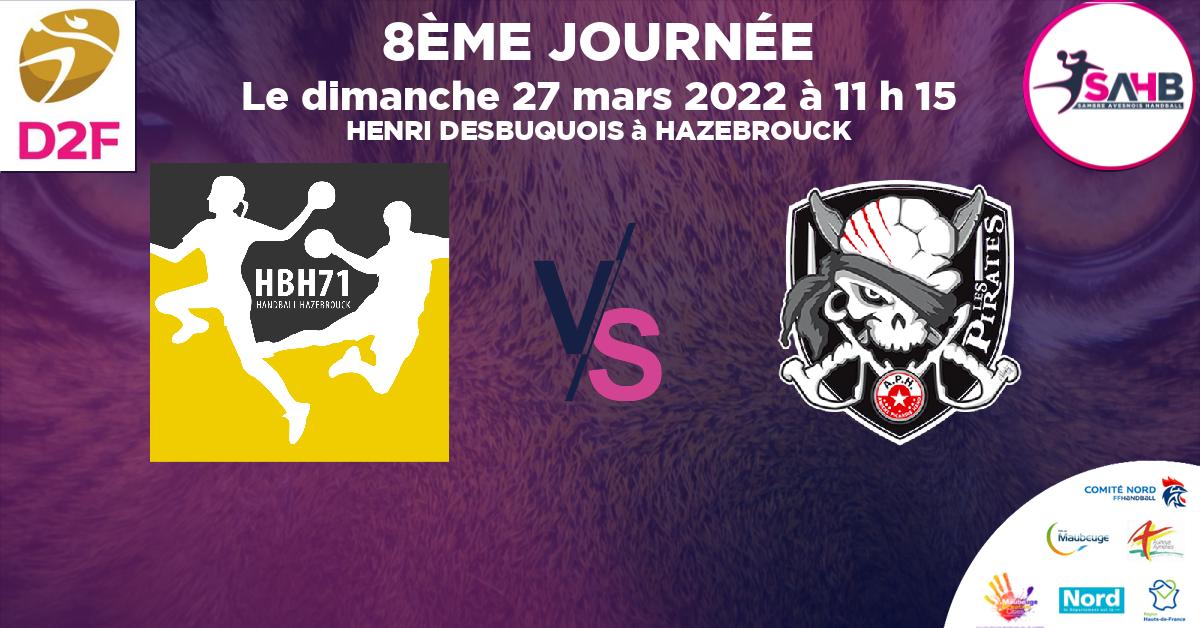 Moins de 15 ans Féminine - Région handball, HAZEBROUCK 71 VS AMIENS PICARDIE - HENRI DESBUQUOIS à HAZEBROUCK à 11 h 15