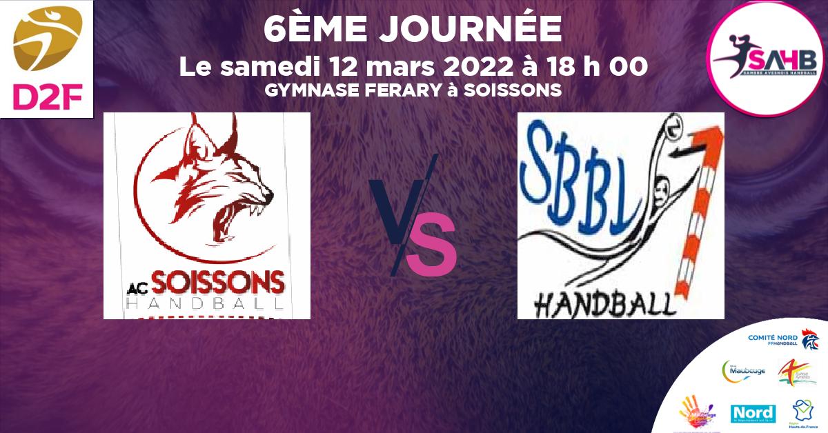Moins de 18 ans Féminine - Région handball, SOISSONS VS BRUAY LA BUISSIERE - GYMNASE FERARY à SOISSONS à 18 h 00