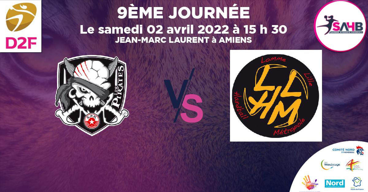 Moins de 15 ans Féminine - Région handball, AMIENS PICARDIE VS LOMME - JEAN-MARC LAURENT à AMIENS à 15 h 30