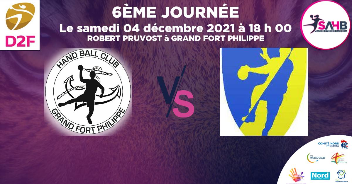 Moins de 18 ans Masculin - Département handball, GRAND FORT PHILIPPE VS GRANDE SYNTHE - ROBERT PRUVOST à GRAND FORT PHILIPPE à 18 h 00