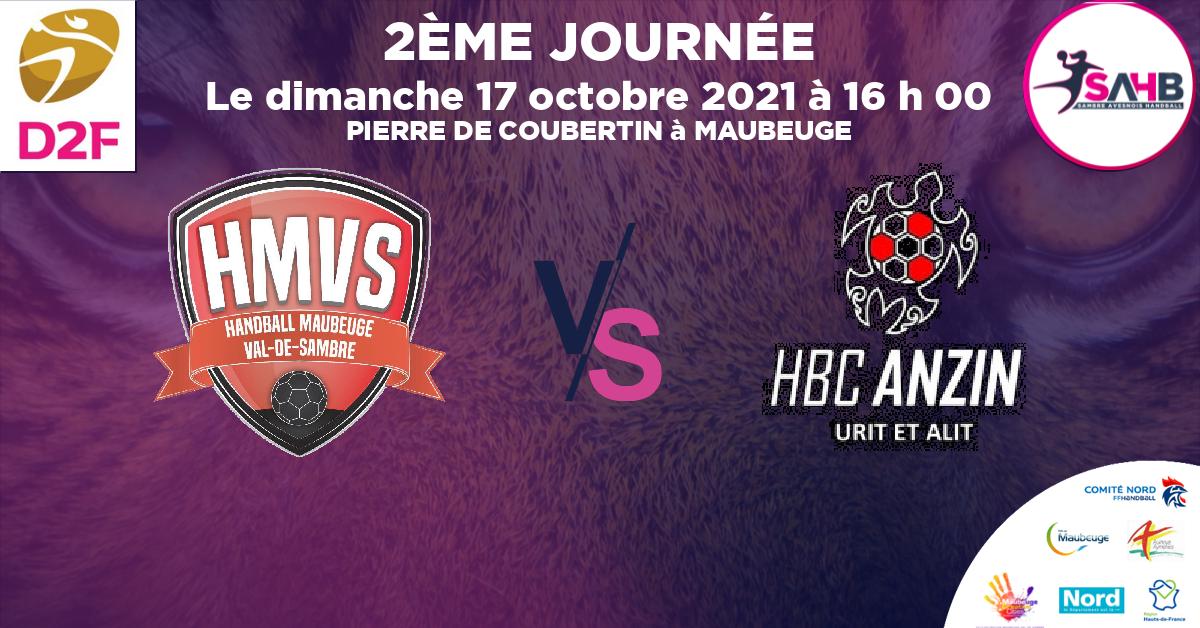 Moins de 18 ans Masculin - Département handball, MAUBEUGE VAL DE SAMBRE  VS ANZIN - PIERRE DE COUBERTIN à MAUBEUGE à 16 h 00