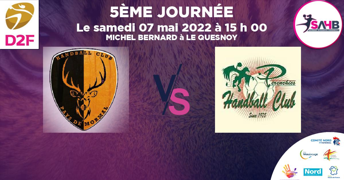 Moins de 18 ans Masculin - Département handball, PAYS DE MORMAL VS PERENCHIES - MICHEL BERNARD à LE QUESNOY à 15 h 00