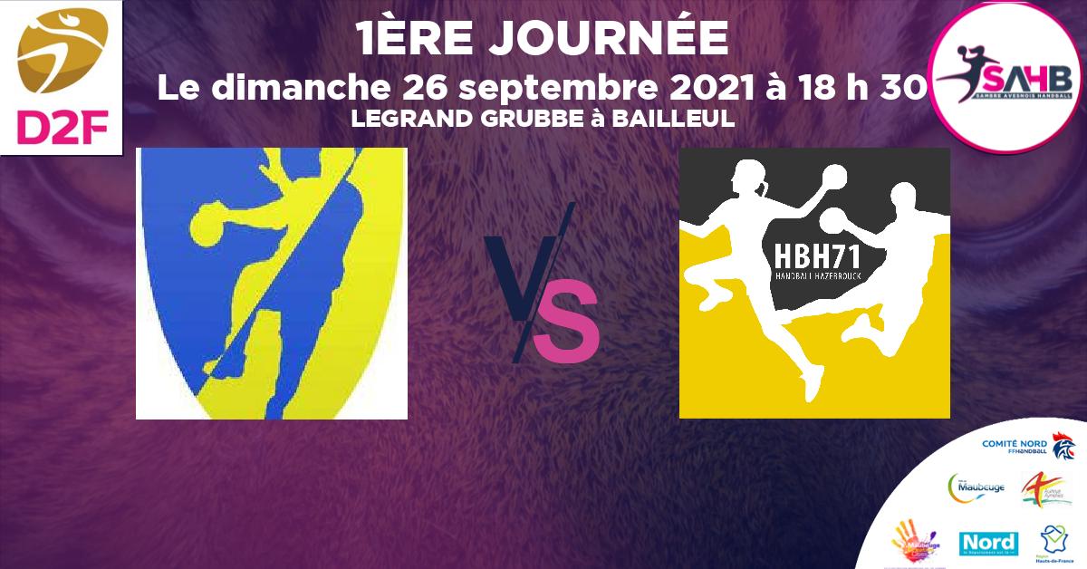 Moins de 15 ans Masculin - Département handball, GRANDE SYNTHE VS HAZEBROUCK 71 - LEGRAND GRUBBE à BAILLEUL à 18 h 30