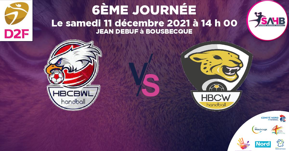 Moins de 15 ans Masculin - Département handball, BOUSBECQUE - WERVICQ VS WAMBRECHIES - JEAN DEBUF à BOUSBECQUE à 14 h 00