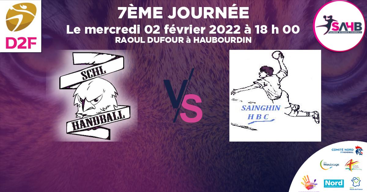 Moins de 15 ans Masculin - Département handball, HAUBOURDIN - LOOS VS SAINGHIN EN WEPPE - RAOUL DUFOUR à HAUBOURDIN à 18 h 00