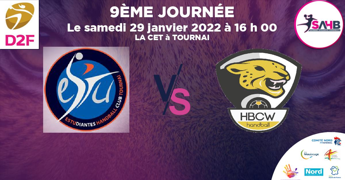 Moins de 15 ans Masculin - Département handball, TOURNAI VS WAMBRECHIES - LA CET à TOURNAI à 16 h 00