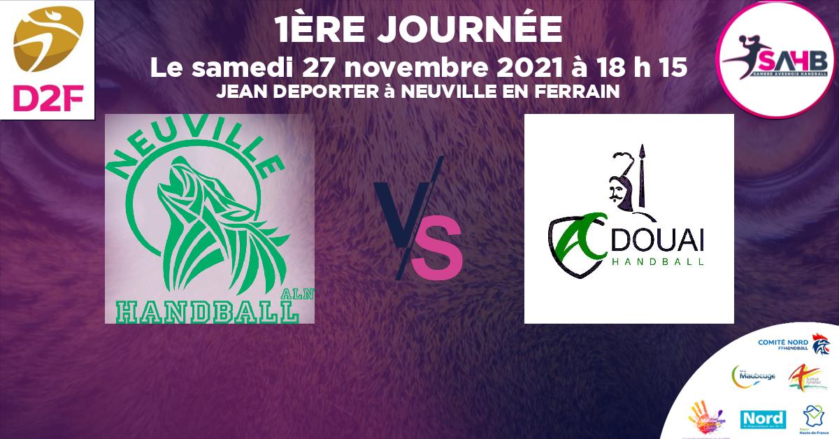 Moins de 15 ans Masculin - Département handball, NEUVILLE EN FERRAIN VS DOUAI - JEAN DEPORTER à NEUVILLE EN FERRAIN à 18 h 15