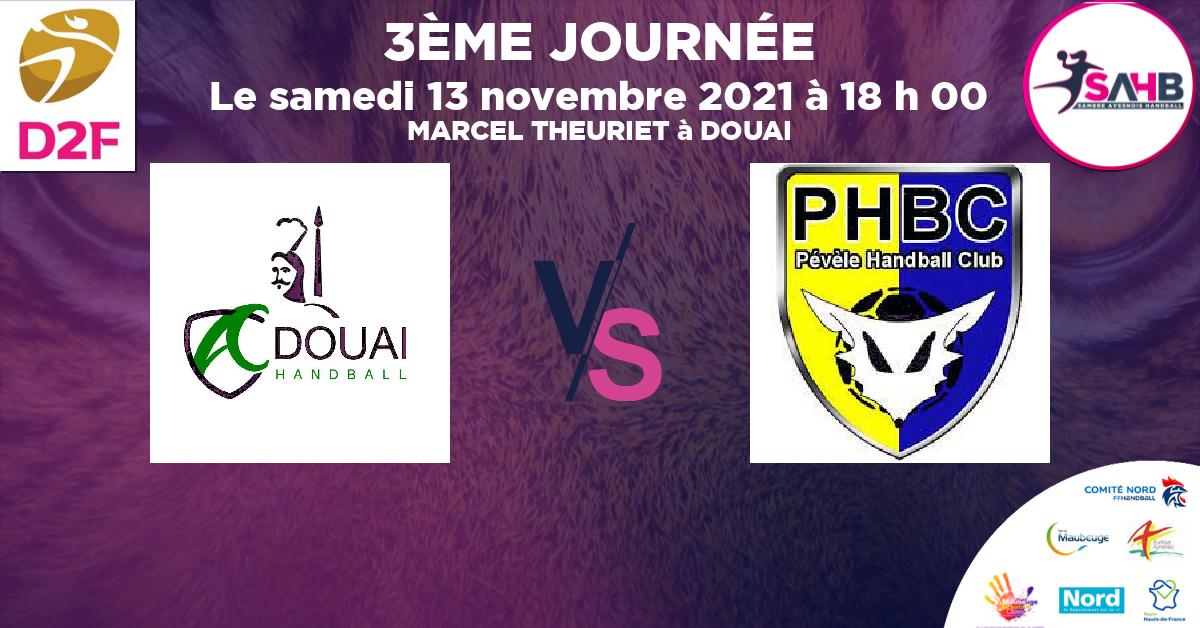 Moins de 15 ans Masculin - Département handball, DOUAI VS PEVELE - MARCEL THEURIET à DOUAI à 18 h 00