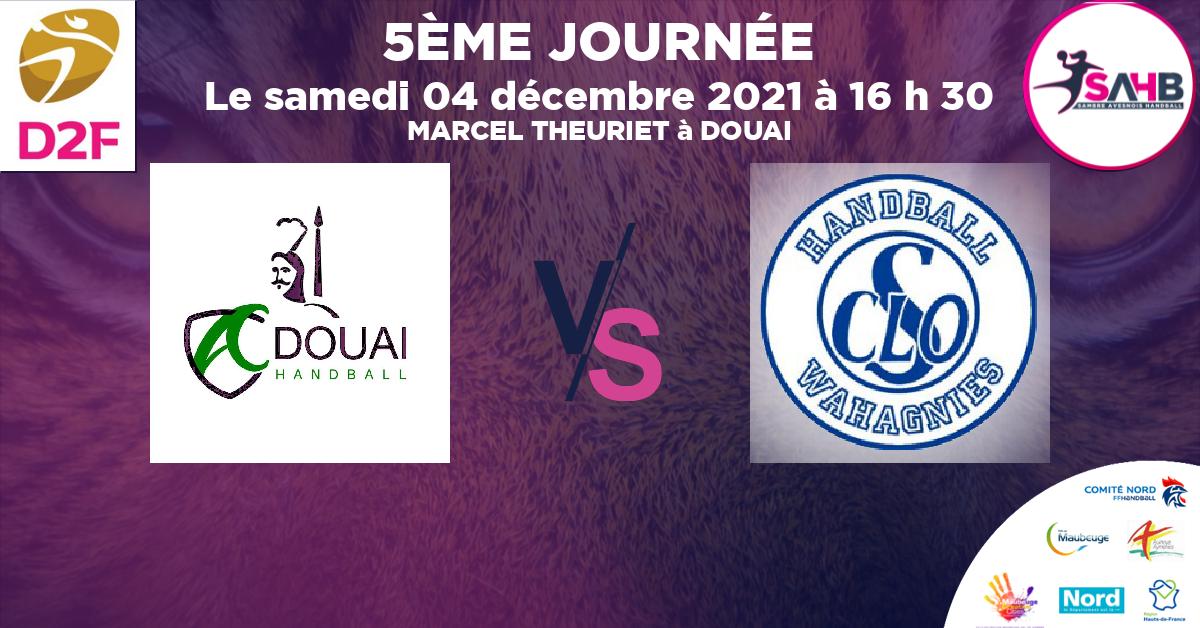 Moins de 15 ans Masculin - Département handball, DOUAI VS WAHAGNIES - MARCEL THEURIET à DOUAI à 16 h 30