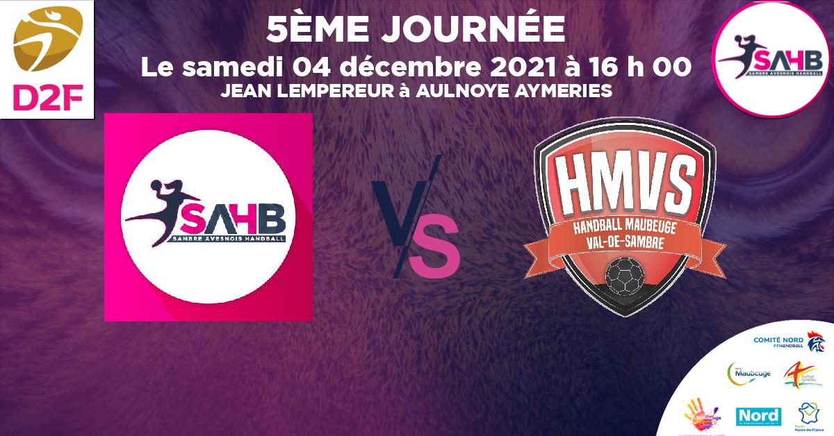 Moins de 15 ans Masculin - Département handball, SAMBRE AVESNOIS VS MAUBEUGE VAL DE SAMBRE - JEAN LEMPEREUR à AULNOYE AYMERIES à 16 h 00
