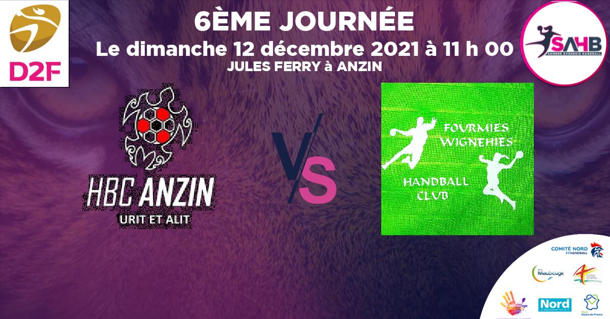 Moins de 15 ans Masculin - Département handball, ANZIN VS FOURMIES - WIGNEHIES - JULES FERRY à ANZIN à 11 h 00