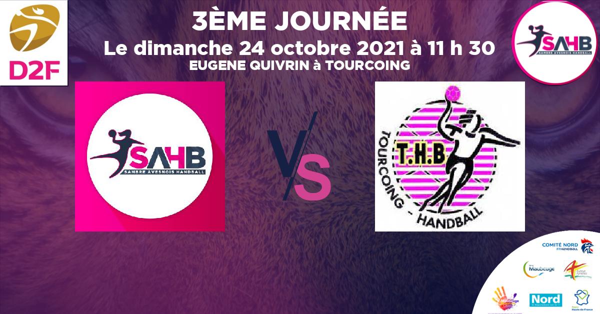 Moins de 11 ans Féminine - Département handball, SAMBRE AVESNOIS VS TOURCOING - EUGENE QUIVRIN à TOURCOING à 11 h 30